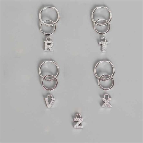 Fashion A - Z Letters 925 Sterling Silver Leverback Earrings - KIAHMILLA