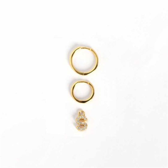 Fashion A - Z Letters 925 Sterling Silver Leverback Earrings - KIAHMILLA