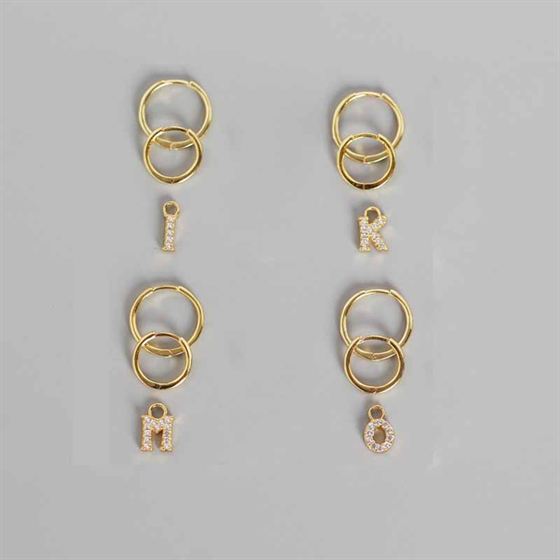Fashion A - Z Letters 925 Sterling Silver Leverback Earrings - KIAHMILLA