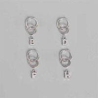 Fashion A - Z Letters 925 Sterling Silver Leverback Earrings - KIAHMILLA