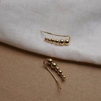Fashion Beads 925 Sterling Silver Climbing Stud Earrings - KIAHMILLA
