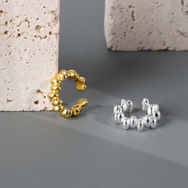 Fashion Beads 925 Sterling Silver Non-Pierced Earrings - KIAHMILLA