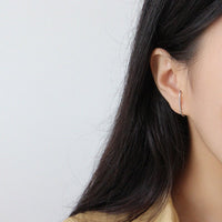 Fashion Beads C Shape New 925 Sterling Silver Stud Earrings - KIAHMILLA