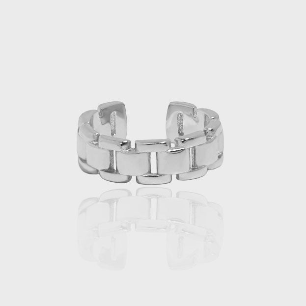 Fashion Box Chain 925 Sterling Silver Non-Pierced Earring(Single) - KIAHMILLA