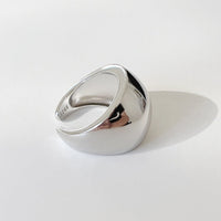 Fashion Classic Glossy Spherical Shape 925 Sterling Silver Adjustable Ring - KIAHMILLA