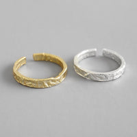 Fashion Concave Convex 925 Sterling Silver Adjustable Ring - KIAHMILLA
