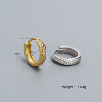 Fashion Cross CZ Mobius 925 Sterling Silver Stacker Hoop Earrings - KIAHMILLA