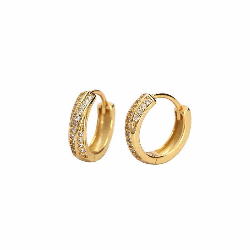 Fashion Cross CZ Mobius 925 Sterling Silver Stacker Hoop Earrings - KIAHMILLA