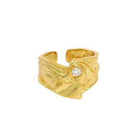 Fashion CZ Flowing River 925 Sterling Silver Adjustable Ring - KIAHMILLA