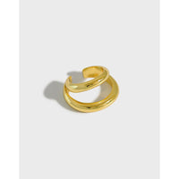 Fashion Double Layer Circle 925 Sterling Silver Non-Pierced Earring(Single) - KIAHMILLA