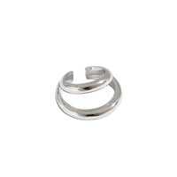 Fashion Double Layer Circle 925 Sterling Silver Non-Pierced Earring(Single) - KIAHMILLA