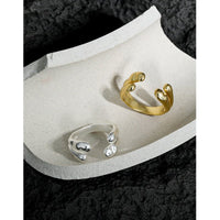 Fashion Double Layers Drop Water 925 Sterling Silver Adjustable Ring - KIAHMILLA
