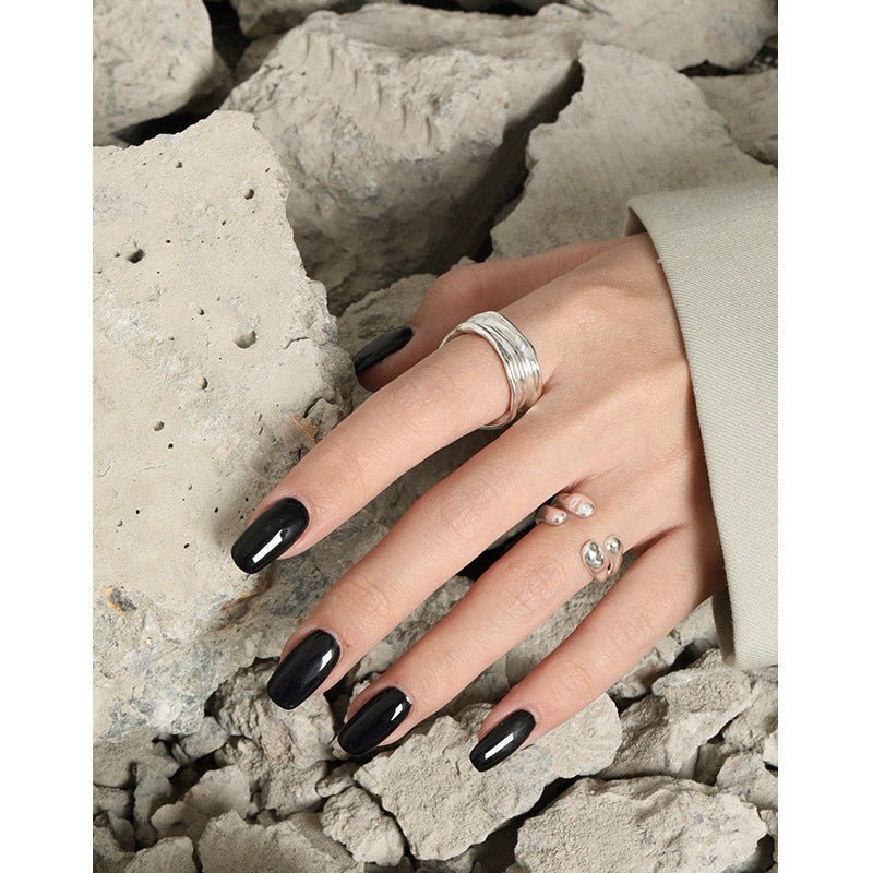 Fashion Double Layers Drop Water 925 Sterling Silver Adjustable Ring - KIAHMILLA