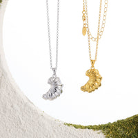 Fashion Food Irregular Croissant 925 Sterling Silver Necklace - KIAHMILLA