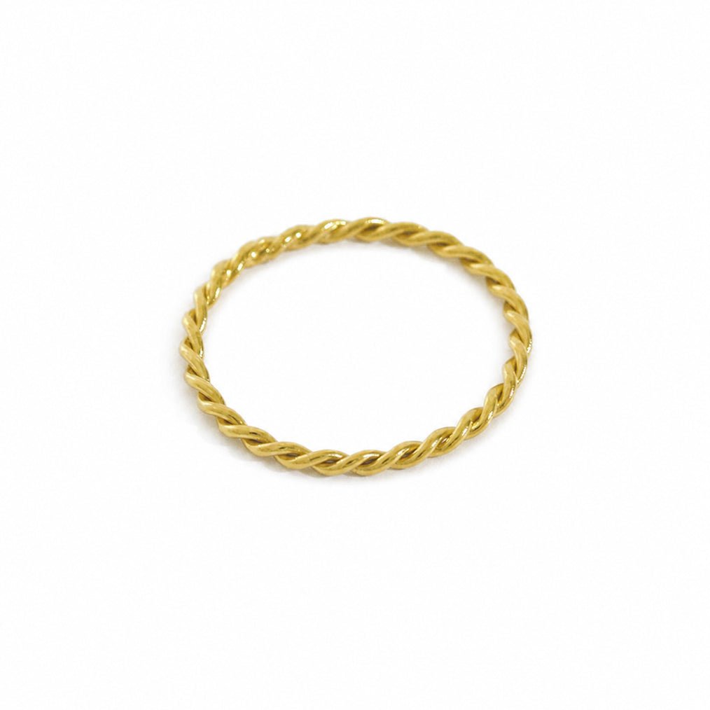 Fashion Geometric Line Jewelry Minimalist Twisted Rope Texture S925 Sterling Silver Stacking Ring - KIAHMILLA