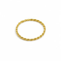Fashion Geometric Line Jewelry Minimalist Twisted Rope Texture S925 Sterling Silver Stacking Ring - KIAHMILLA
