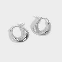 Fashion Geometry Agravity Circles 925 Sterling Silver Hoop Earrings - KIAHMILLA