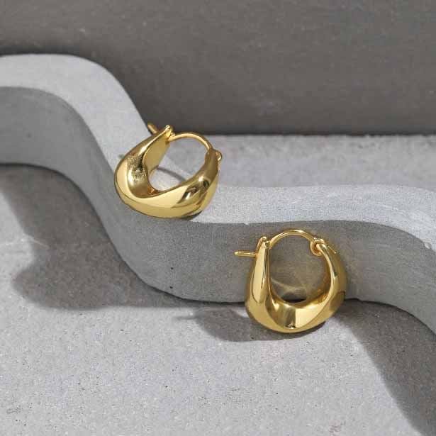 Fashion Geometry Agravity Circles 925 Sterling Silver Hoop Earrings - KIAHMILLA