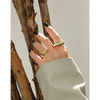 Fashion Geometry Irregular 925 Sterling Silver Adjustable Ring - KIAHMILLA