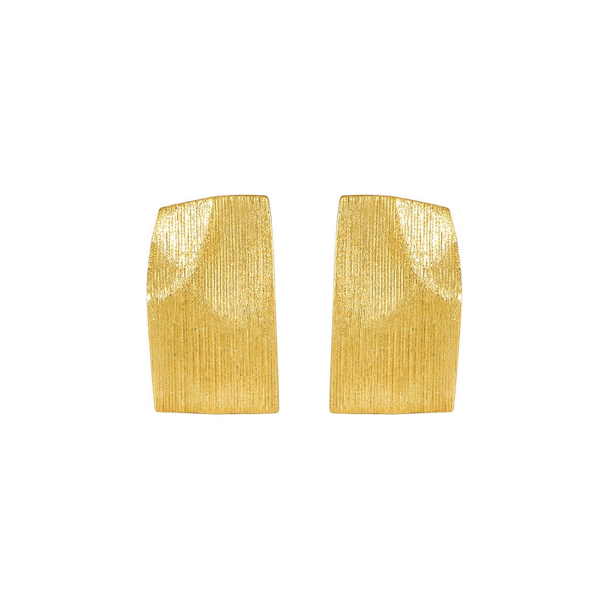 Fashion Geometry Irregular Rectangle Paper 925 Sterling Silver Stud Earrings - KIAHMILLA