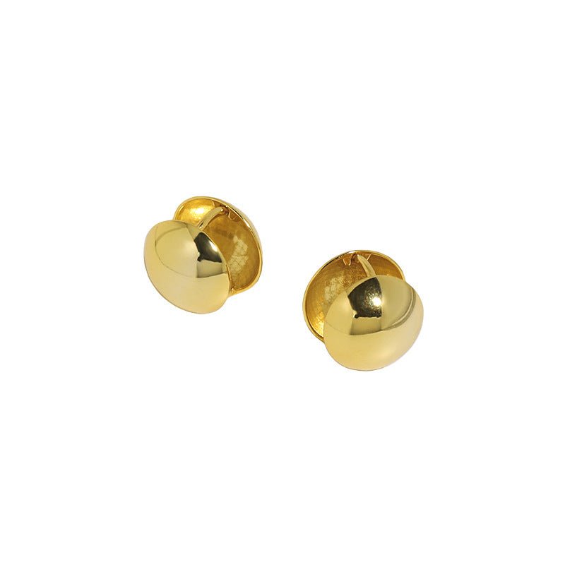 Fashion Geometry Round Ball 925 Sterling Silver Hoop Earrings - KIAHMILLA