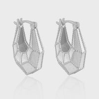 Fashion Geometry Section Bag 925 Sterling Silver Hoop Earrings - KIAHMILLA