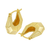 Fashion Geometry Section Bag 925 Sterling Silver Hoop Earrings - KIAHMILLA