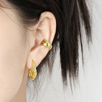 Fashion Geometry Section Bag 925 Sterling Silver Hoop Earrings - KIAHMILLA