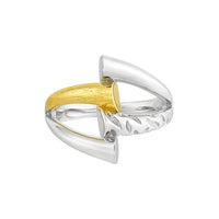 Fashion Gold Silver Geomtry Hollow Cross 925 Sterling Silver Adjustable Ring - KIAHMILLA