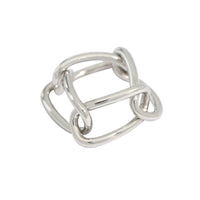 Fashion Hollow Paperclip Chain 925 Sterling Silver Ring - KIAHMILLA