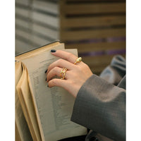 Fashion Hollow Paperclip Chain 925 Sterling Silver Ring - KIAHMILLA