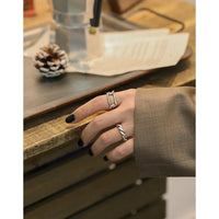 Fashion Hollow Paperclip Chain 925 Sterling Silver Ring - KIAHMILLA