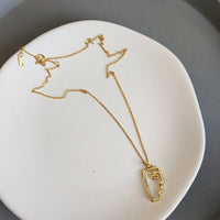 Fashion Hollow Portrait 925 Sterling Silver Necklace - KIAHMILLA