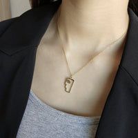 Fashion Hollow Portrait 925 Sterling Silver Necklace - KIAHMILLA