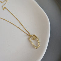 Fashion Hollow Portrait 925 Sterling Silver Necklace - KIAHMILLA