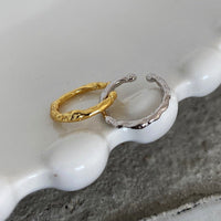 Fashion Irregular Burned 925 Sterling Silver Non-Pierced Earring(Single) - KIAHMILLA