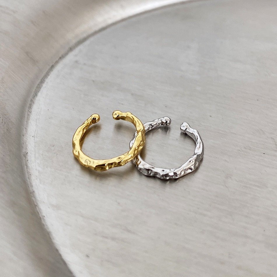 Fashion Irregular Burned 925 Sterling Silver Non-Pierced Earring(Single) - KIAHMILLA