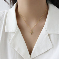 Fashion Irregular Cross 925 Sterling Silver Necklace - KIAHMILLA
