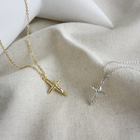Fashion Irregular Cross 925 Sterling Silver Necklace - KIAHMILLA