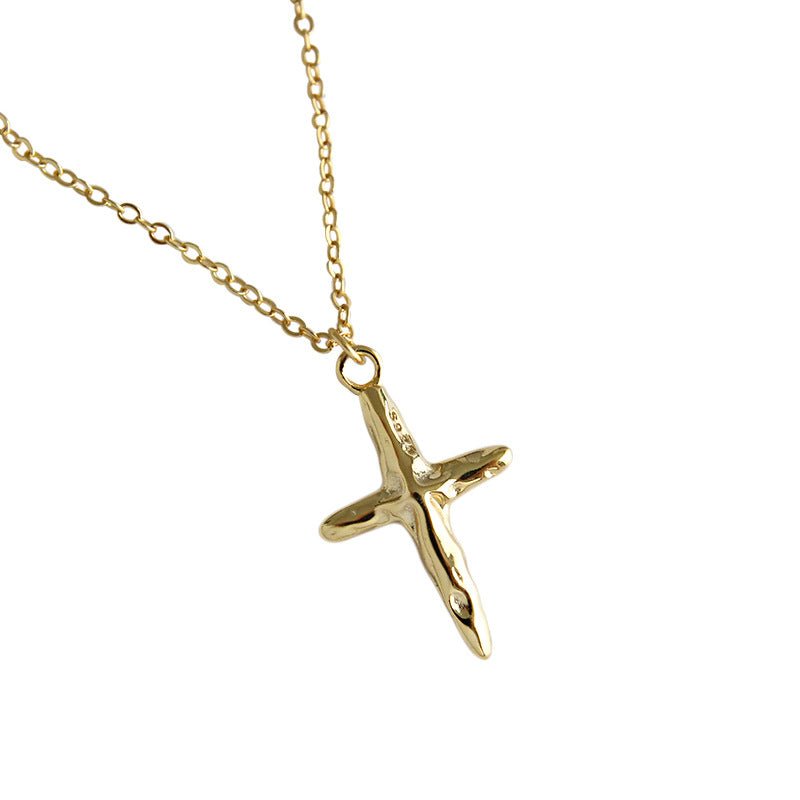 Fashion Irregular Cross 925 Sterling Silver Necklace - KIAHMILLA