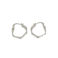 Fashion Irregular Geometry 925 Sterling Silver Hoop Earrings - KIAHMILLA