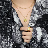 Fashion Irregular Heart Love 925 Sterling Silver Necklace - KIAHMILLA