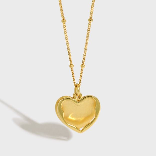 Fashion Irregular Heart Love 925 Sterling Silver Necklace - KIAHMILLA