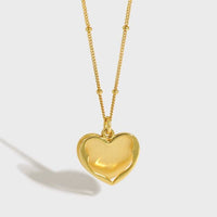 Fashion Irregular Heart Love 925 Sterling Silver Necklace - KIAHMILLA