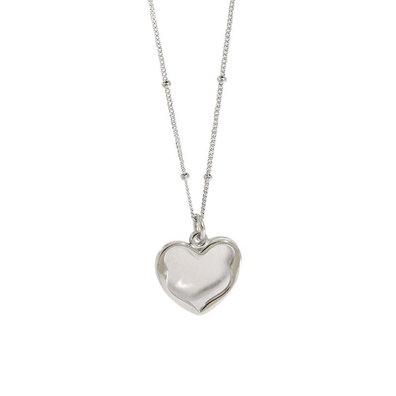 Fashion Irregular Heart Love 925 Sterling Silver Necklace - KIAHMILLA