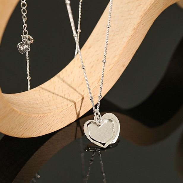 Fashion Irregular Heart Love 925 Sterling Silver Necklace - KIAHMILLA