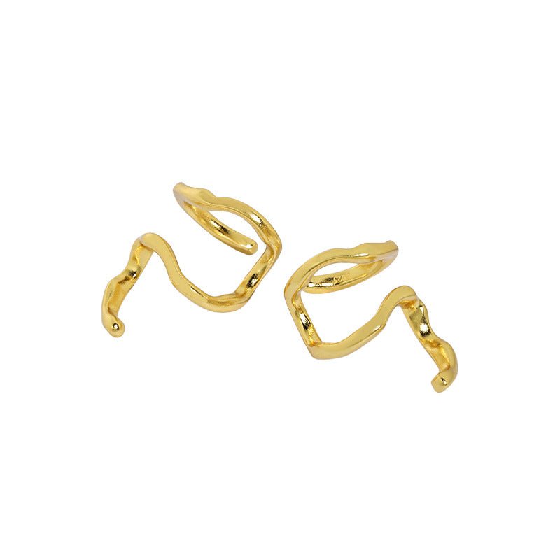 Fashion Irregular Snake Shape 925 Sterling Silver Non-Pierced Earrings - KIAHMILLA