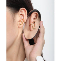 Fashion Irregular Snake Shape 925 Sterling Silver Non-Pierced Earrings - KIAHMILLA