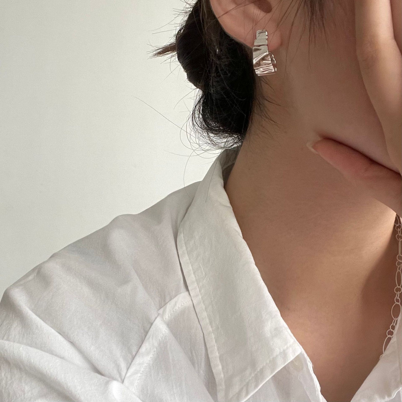 Fashion Irregular Wrinkle 925 Sterling Silver Hoop Earrings - KIAHMILLA