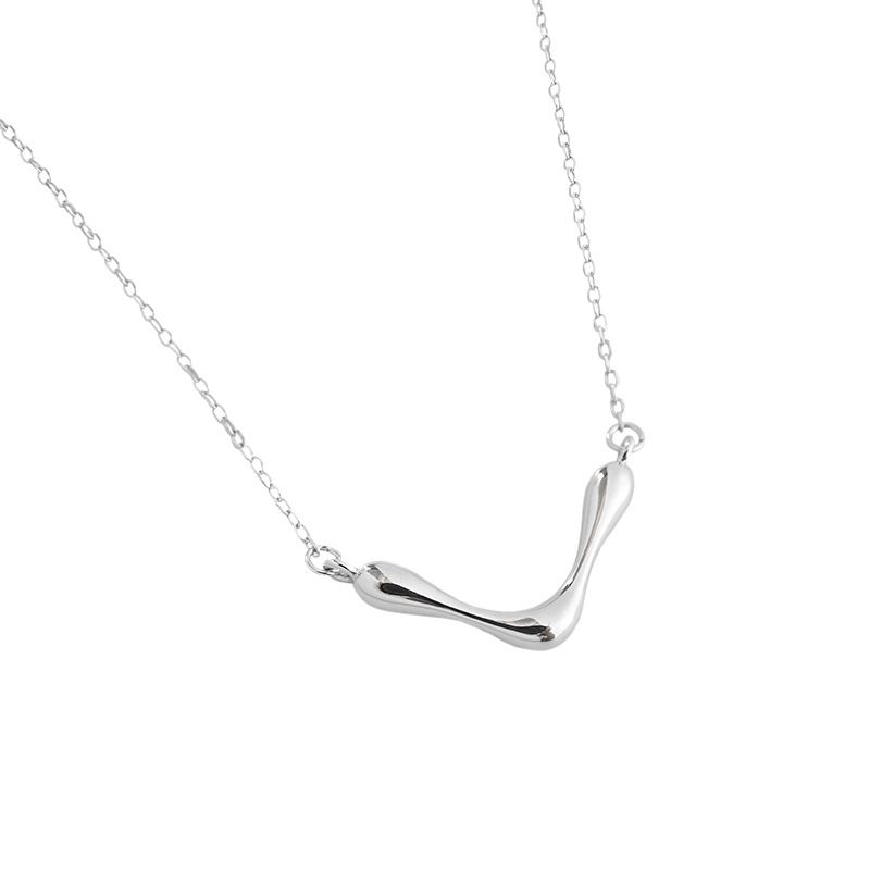 Fashion Letter V Shape 925 Sterling Silver Necklace - KIAHMILLA